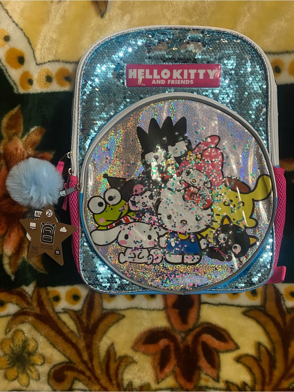 Hello Kitty Sequin Blue & Pink Kids Character Backpack
